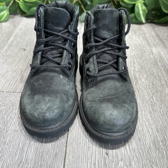TODDLER TIMBERLAND  6" PREMIUM WATERPROOF BOOT BLACK NUBUCK SIZE 7 - Picture 3 of 8